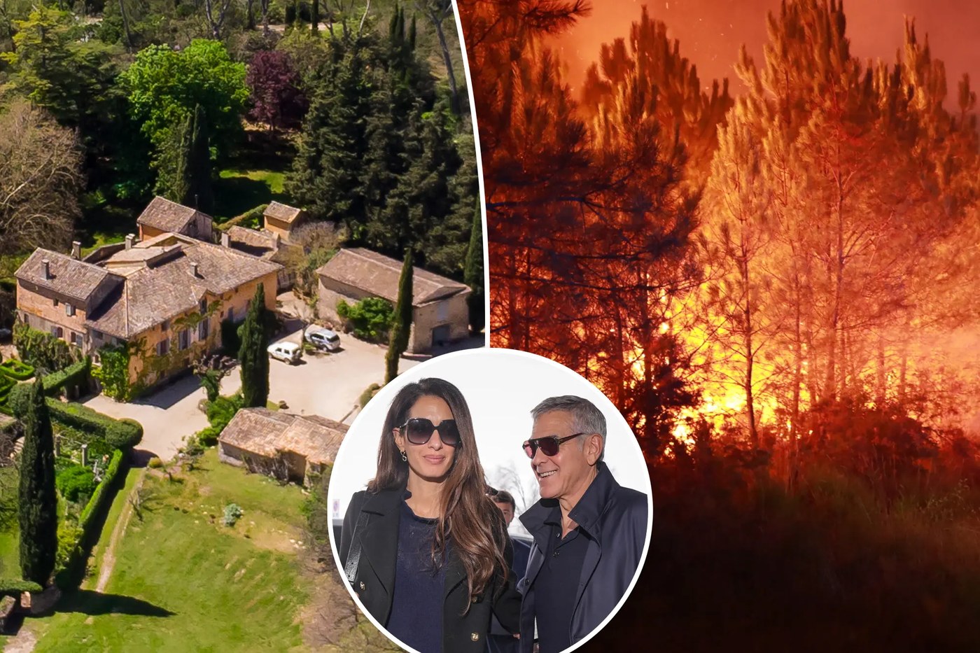 Wildfires force George and Amal Clooney to evacuate their home in France