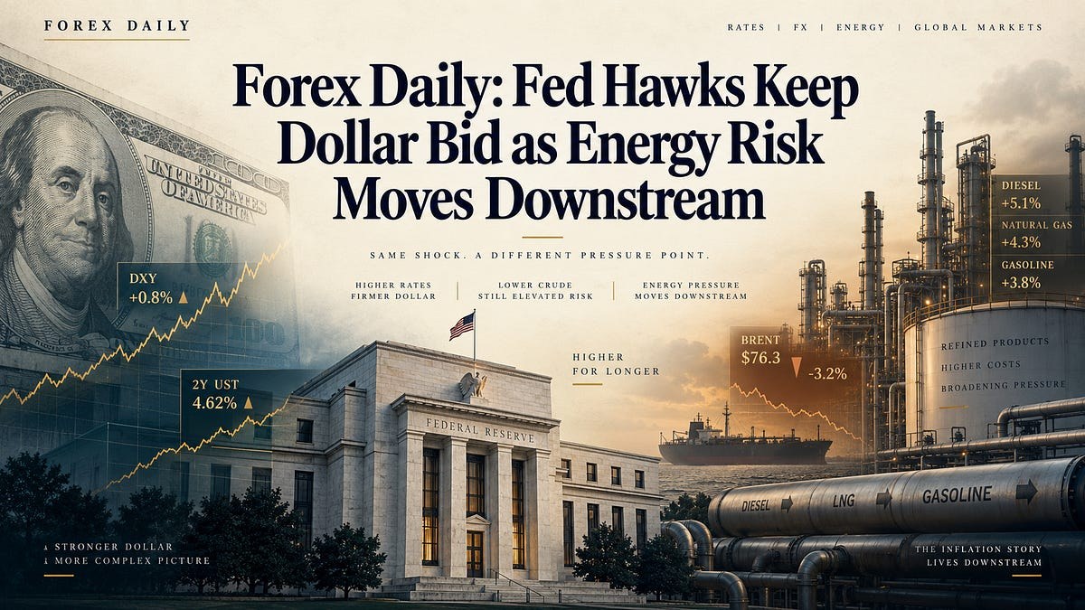 Forex Daily: Fed Hawks Keep US Dollar Bid as Energy Risk Moves Downstream